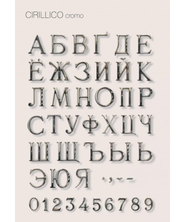 Бронзовые буквы хром